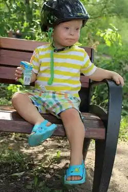 image showing a young child with Down's Syndrome