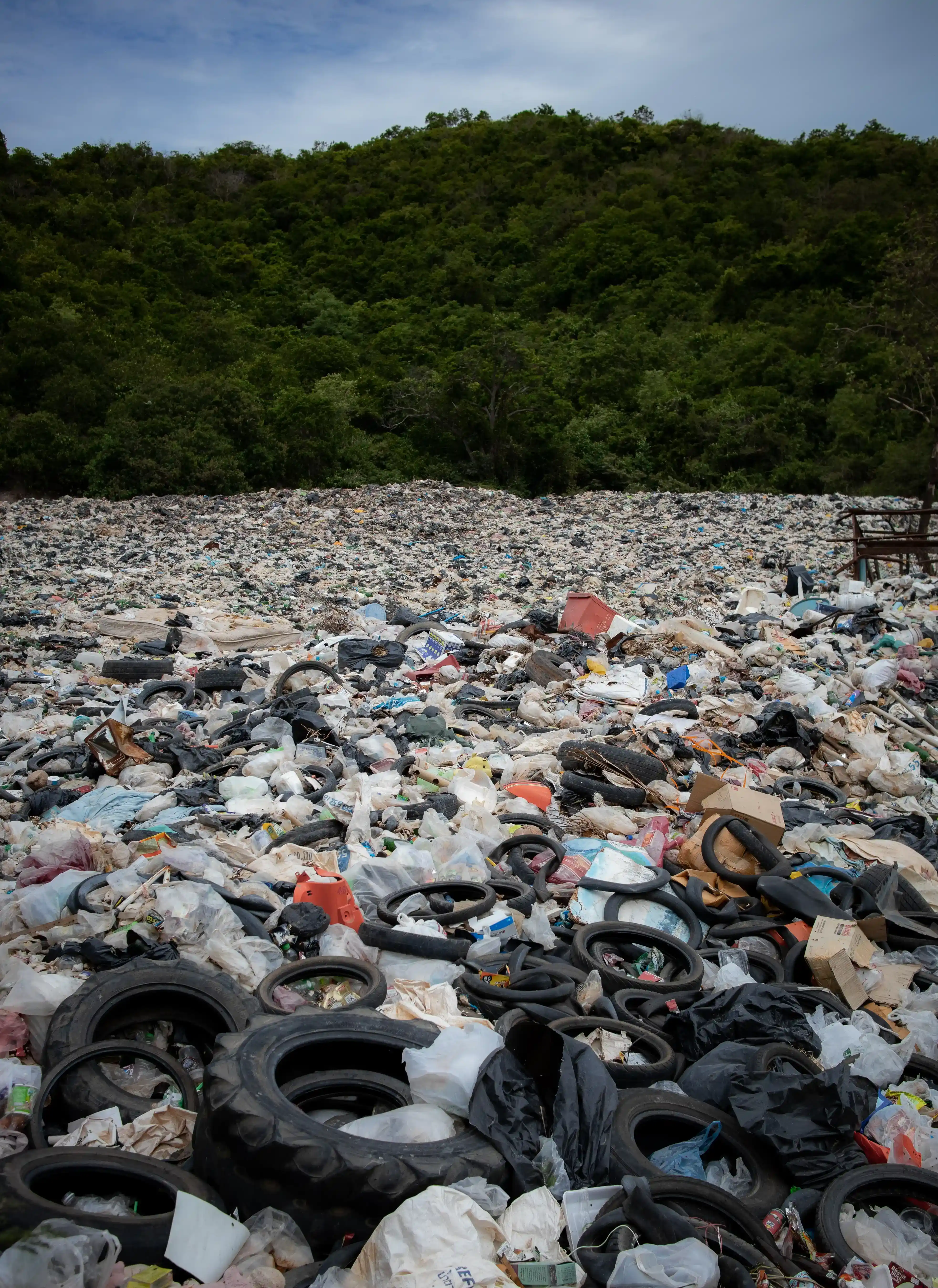 Image of a giant landfill area