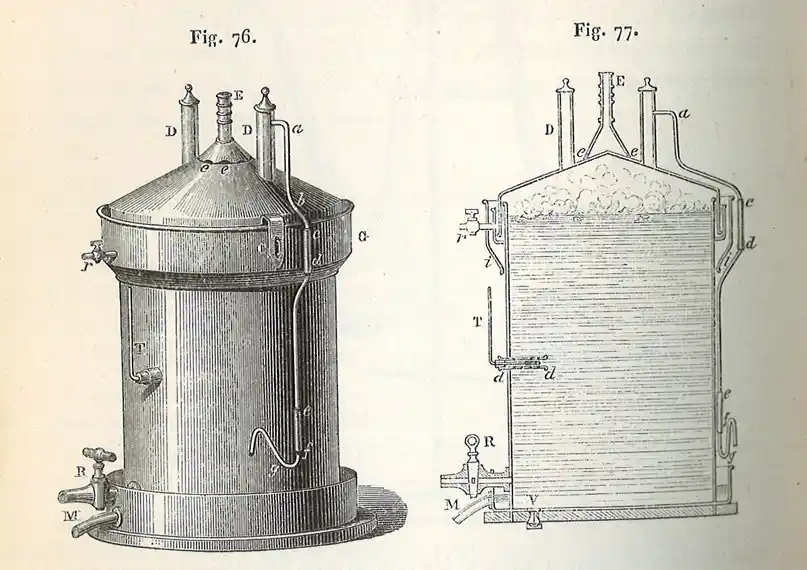 Drawing of how pasteurisation was carried out