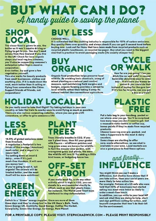 How to save the planet