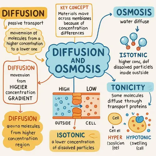 Diffusion and osmosis differences